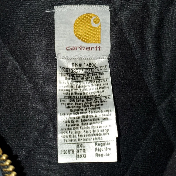Carhartt Quilted Sandstone Active Work Jacket 3XL j140 NWT - Picture 9 of 16